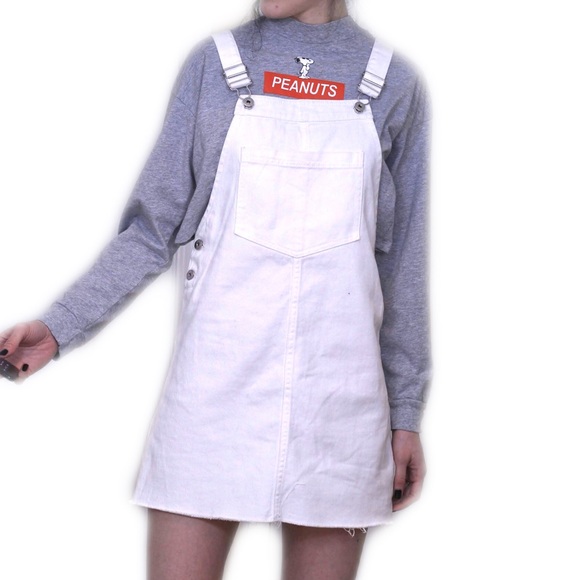 Denim - White dress denim overalls